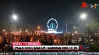 Bupati Pelalawan Resmi Melepas Pawai Obor Malam Takbiran Idul Fitri 1446 H