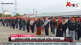 DPC Grib Jaya Kabupaten Pelalawan Gelar Apel Siaga Satgas PAC Kecamatan Pangkalan Kuras