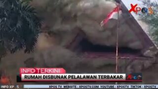 Rumah DISBUNAK Kabupaten Pelalawan Terbakar Api Menghanguskan Seluruh Bangunan Rumah