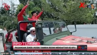 Didampingi Ribuan Pendukung Zukri – Husni Thamrin Resmi Daftar Ke KPU Pelalawan