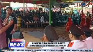 Bupati dan Wakil Bupati Rokan Hilir Nyaris Berkelahi di Prosesi Pelantikan Kepala Desa