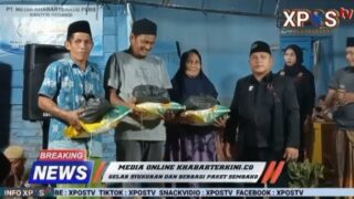 Media Khabarterkini.co Gelar Syukuran Sekaligus Berbagi Paket Sembako