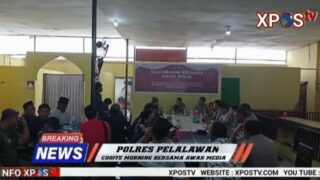 Kapolres Pelalawan Gelar Cooffe Morning Dalam Rangka Cooling System Bersama Awak Media