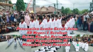 Penampilan Gerak Jalan SD Negeri 1 Suralaga Memukau Para Juri Dan Penonton