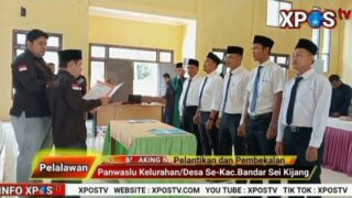 Lima Orang Panwaslu Kelurahan/Desa Se Kecamatan Bandar Sei Kijang Resmi di Lantik