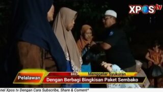 Khoirul Harahap Menggelar Syukuran Sekaligus Berbagi Paket Sembako