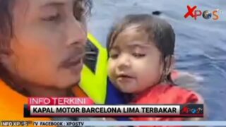 KM Barcelona V Terbakar di Perairan Talise Penumpang Panik dan Lompat ke Laut
