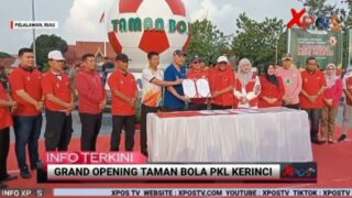 Bupati H.Zukri Resmikan Taman Bola dan Lapangan Mini Soccer di Pangkalan Kerinci