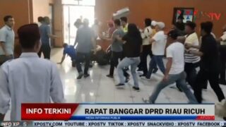 Rapat Banggar DPRD Riau Berujung Ricuh, Adu Mulut hingga Saling Dorong Warnai Penutupan Sidang